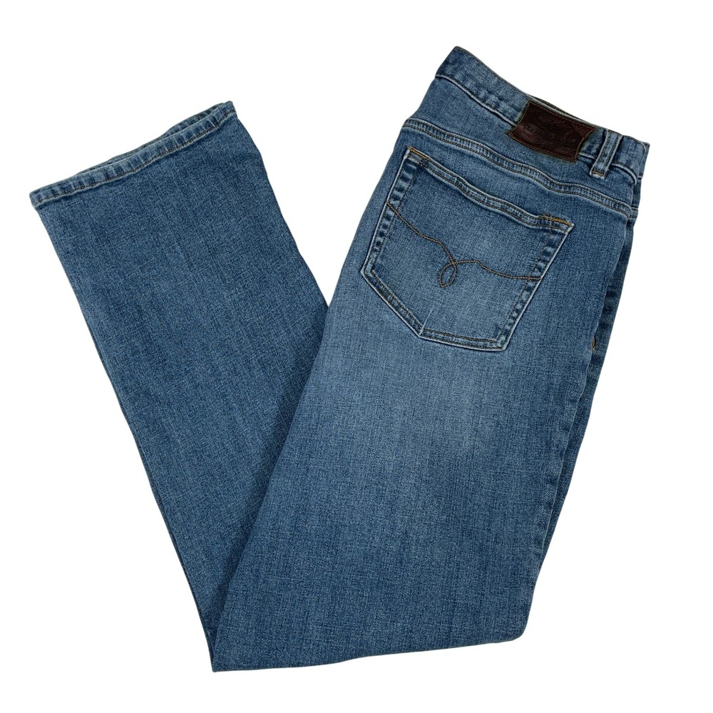 Ralph Lauren Jeans Women's 14 Classic Straight High Rise Denim Whiskering Detail